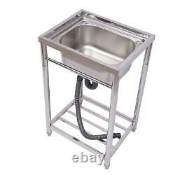 1 Compartment Commercial Utility & Prep Sink 304 Stainless Steel Kitchen Sink US