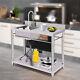 1 Compartment Sink Kitchen Stainless Steel Utility Sink Prep Table Commercial