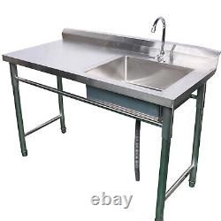 1 Compartment Stainless Steel Commercial Kitchen Prep Sink 1206080cm Sink