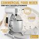 1 Hp 20qt Commercial Dough Food Mixer Bakery Gear Driven 3 Speed Stainless Steel
