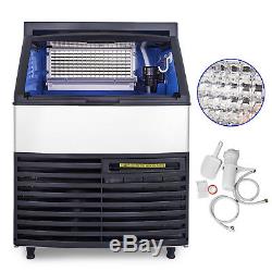 200KG/440LBS Commercial Ice Cube Maker Machine Ice-Cream Stores Restaurants