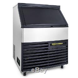 200KG/440LBS Commercial Ice Cube Maker Machine Supermarkets Refrigeration 850W