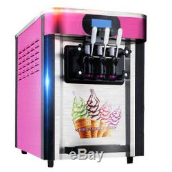 20L/h 3 Flavor Commercial Frozen Ice Cream Cones Machine Soft Ice Cream Machine