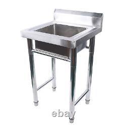 20'' Commercial Utility Sink 201 Stainless Steel Kitchen Sink 1 Compartment