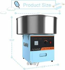 21 Cotton Candy Machine Electric Commercial Cotton Candy Floss Maker Blue