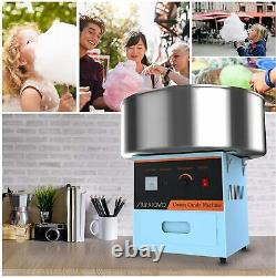 21 Cotton Candy Machine Electric Commercial Cotton Candy Floss Maker Blue