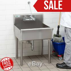 21 x 24 x 8 Stainless Steel Commercial Utility Sink Standing Floor Mop NSF
