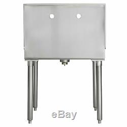 21 x 24 x 8 Stainless Steel Commercial Utility Sink Standing Floor Mop NSF