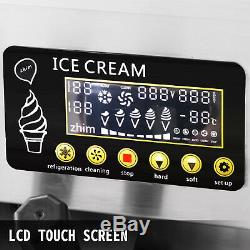 2200W Commercial Soft Ice Cream 3 Flavor Steel Frozen Yogurt Cone Maker Machine