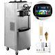 2200w Commercial Soft Ice Cream Machine 3 Flavors 5.3 To 7.4gallons Lcd Panel