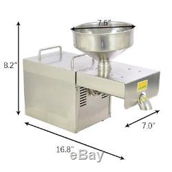 220V Commercial Stainless Steel Automatic Oil Press Extraction Machine Oil Mill