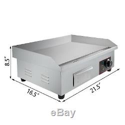 22 Commercial Electric Countertop Griddle Flat Top Grill Hot Plate BBQ 3000W