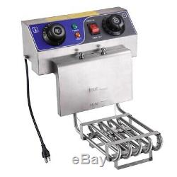 23L Electric Deep Fryer with Drain Timers Commercial Restaurant Chicken French Fry