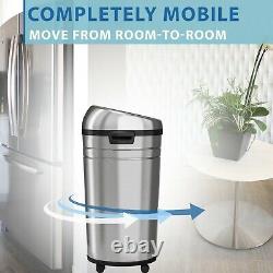 23 Gallon Commercial Large Touchless Sensor Automatic stainless steel Trash Can