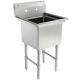 23 Stainless Steel Utility One Compartment Commercial Restaurant Mop Prep Sink