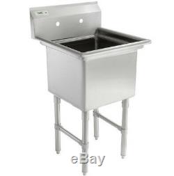 23 Stainless Steel Utility One Compartment Commercial Restaurant Mop Prep Sink