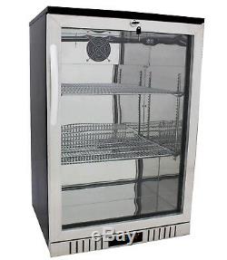 24 Stainless Steel Commercial Glass Door Back Bar Refrigerator
