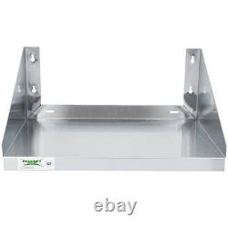 24 x 18 Stainless Steel Commercial Restaurant Wall Mount Microwave Shelf Stand