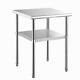 24 X 24stainless Steel Kitchen Prep And Work Table, Commercial Work Table