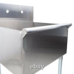 24 x 24 x 14 WITH FAUCET Stainless Steel Commercial Utility Sink Prep Laundry