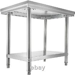 24 x 36 Stainless Steel Kitchen Work Table Commercial Restaurant Table
