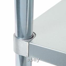 24 x 36 Stainless Steel Work Prep Shelf Table Commercial 4 Backsplash NSF New