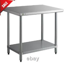 24 x 36 Stainless Steel Work Prep Shelf Table Restaurant Kitchen Commercial