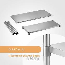 24 x 48 Commercial Work Table Stainless Steel Food Prep Kitchen Restaurant