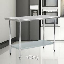 24 x 48 Stainless Steel Kitchen Work Table Commercial Restaurant Table 2448
