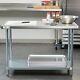 24 X 48 Stainless Steel Work Prep Table Shelf Commercial Restaurant Kitchen