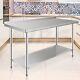 24 X 60'' Nsf Stainless Steel Commercial Prep Work Food Table With Backsplash