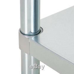 24 x 60 Stainless Steel Work Prep Shelf Table With Backsplash Commercial NSF