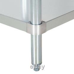 24 x 60 Stainless Steel Work Prep Shelf Table With Backsplash Commercial NSF