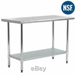 24x60 Stainless Steel Kitchen Work Table Commercial Kitchen Restaurant table