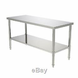 24x60x32 Commercial Stainless Steel Heavy Duty Food Prep Work Table Kitchen