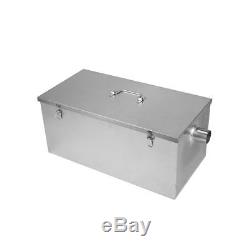 25LB Commercial 13GPM Gallon Per Minute Grease Trap Stainless Steel Interceptor