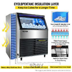 265Lbs Ice Maker Ice Cube Making Machine 120Kg 24H Commercial Auto Microcomputer