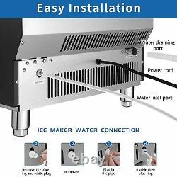 265 Lbs/24H Built-in Commercial Ice Maker Stainless Steel Bar Restaurant Machine