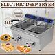 26l Electric Countertop Deep Fryer Commercial Restaurant Fried Food Cooker Ww