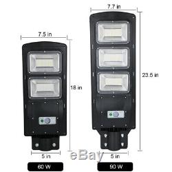 2X 990000LM 90W LED Solar Street Light Commercial IP67 Dusk to Dawn Road Lamp