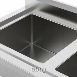 2 Compartment Sinks 304 Stainless Steel Commercial Utility Heavy Duty Sink