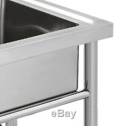 2 Compartment Stainless Steel Kitchen Sink Commercial Bar Sink WithBacksplash