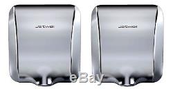 2 Pack Jetwell High Speed Commercial Automatic Stable Stainless Steel Hand Dryer