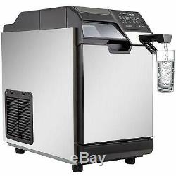 2 in 1 Commercial Ice Maker Ice Making Machine with Water Dispenser 78LBS in 24Hrs