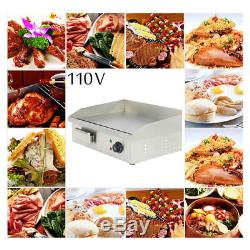 3000W 110V Commercial Stainless Steel Electric Griddle Grill Home BBQ Plate