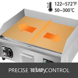 3000W 30 Commercial Electric Countertop Griddle Flat Top Grill Hot Plate BBQ