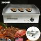 3000w Electric Countertop Griddle Flat Top Restaurant Commercial Grill Bbq 110v