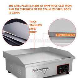 3000W Electric Countertop Griddle Grill Commercial Flat Top Non-Stick BBQ Plate