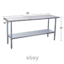 30 36 48 60 Kitchen Work Table Stainless Steel Commercial Food Prep Table