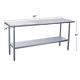 30 36 48 60 Kitchen Work Table Stainless Steel Commercial Food Prep Table